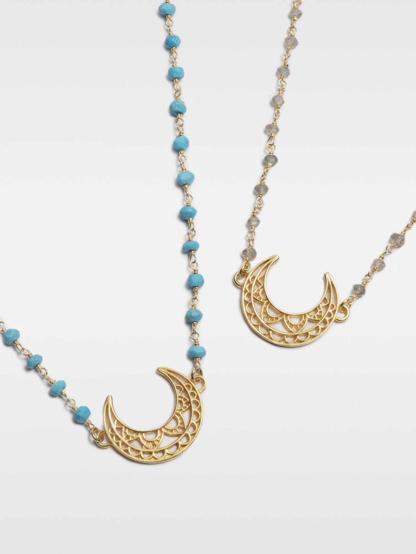 Collier "luna" pierres fines