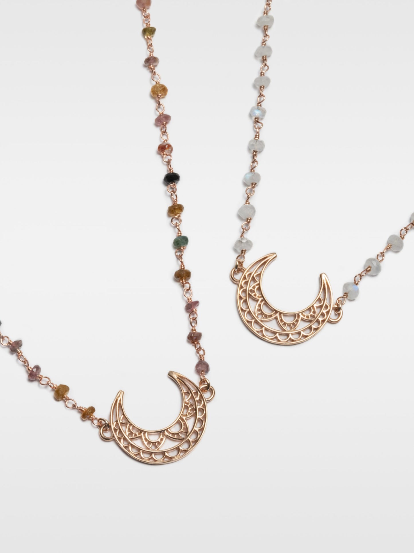 Collier "luna" pierres fines